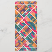 Art Paint Kleurrijke Moderne Abstracte bruiloft Menu (Achterkant)