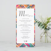 Art Paint Kleurrijke Moderne Abstracte bruiloft Menu (Staand voorkant)