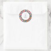 Art Paint Kleurrijke Moderne Abstracte bruiloft Ronde Sticker (Tas)