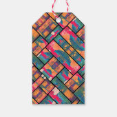 Art Paint Kleurrijke Moderne Abstracte Dank u Cadeaulabel (Achterkant)