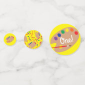 Art Paint Palette Cute 1e verjaardag Confetti (Achterkanten)
