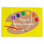Art Paint Palette Cute 1e verjaardag Groot Cadeauzakje (Achterkant)
