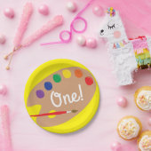 Art Paint Palette Cute 1e verjaardag Papieren Bordje (Feest)
