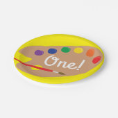 Art Paint Palette Cute 1e verjaardag Papieren Bordje (Gekanteld)