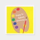 Art Paint Palette Cute 1e verjaardag Servet (Voorkant)