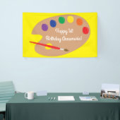 Art Paint Palette Cute 1e verjaardag Spandoek (Beurs)