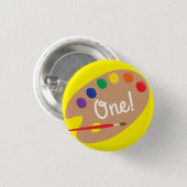 Art Paint Palette Cute Kind Birthday Party Ronde Button 3,2 Cm (Voorkant /achterkant)