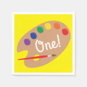 Art Paint Palette Cute Kind Birthday Party Servet (Voorkant)