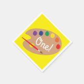 Art Paint Palette Cute Kind Birthday Party Servet (Hoek)