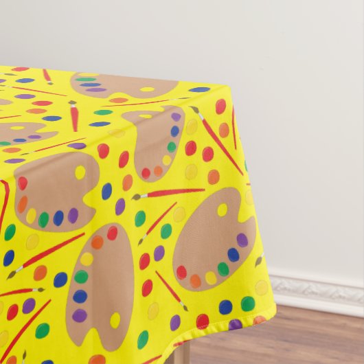 Art Paint Palette Cute Kind Birthday Party Tafelkleed (Voorbeeld)