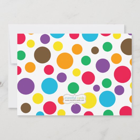 Art Paint Party Birthday Invitation Kaart (Achterkant)