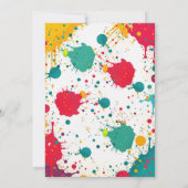 Art Paint Party | Kleurrijke verjaardag van kinder Kaart (Achterkant)