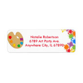 Art Paint Splash Birthday Party Adresetiketten Etiket (Voorkant)