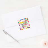 Art Paint Verjaardagsfeestje Sticker (Envelop)