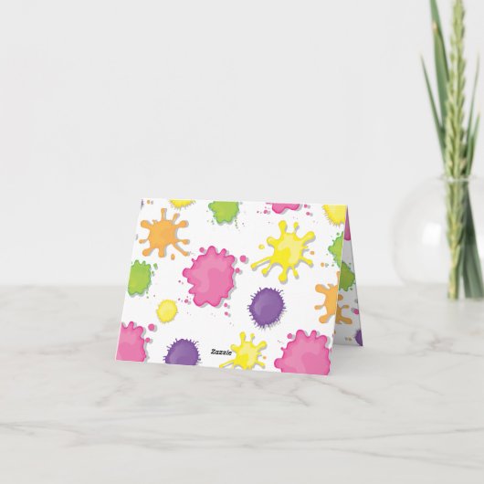 Art Painting Party Dank u notities (Achterkant)