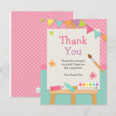 Art Painting Party Hartelijk dank Bedankkaart (Voorkant / Achterkant)