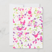 Art Painting Party Roze en Paarse Kaart (Achterkant)