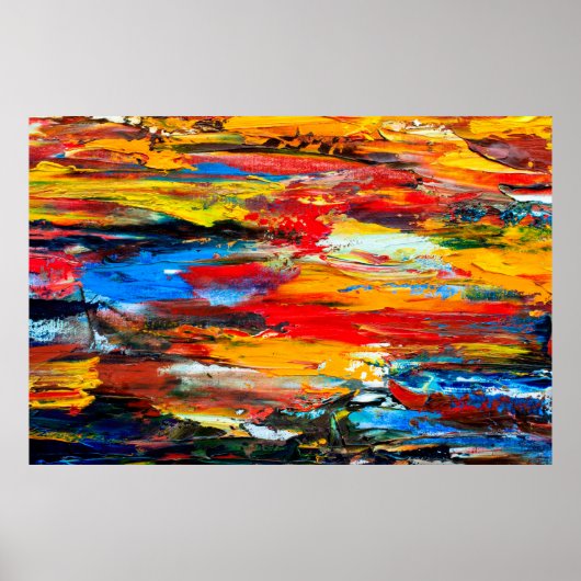 Art painting with palette knifeblack,paris,red,whi poster (Voorkant)