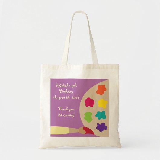 Art Palette Personalized Bag - Paars Tote Bag (Voorkant)