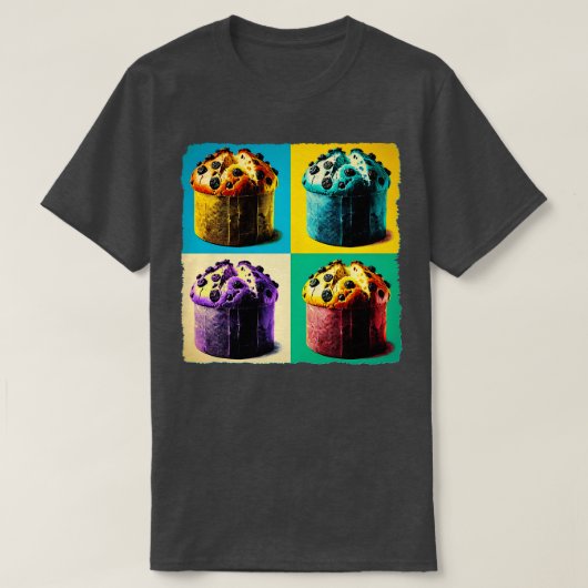 Art Panettone Italiaanse Kerstmisschittering T-shirt (Design voorkant)