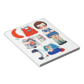  Art Paper Doll. Schattige papier uitsnijdpop. Notitieblok (Schuin)