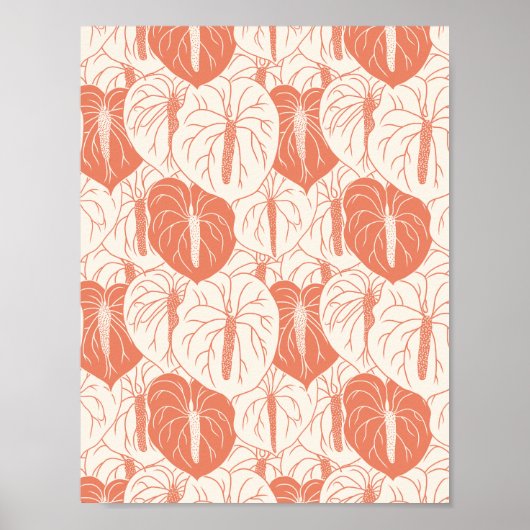 ART PAPER Download - Anthurium naadloos patroon Poster (Voorkant)
