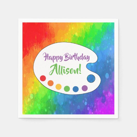 Art Party | Aangepast verf Servet (Voorkant)