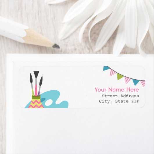 Art Party Adreslabel Etiket (Insitu)