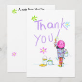 Art Party bedankt je notitie Notitiekaartje (Voorkant / Achterkant)