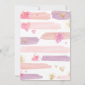 Art Party Birthday Invitation Girl Paint Kaart (Achterkant)