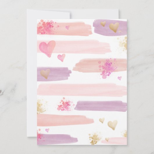 Art Party Birthday Invitation Girl Paint Kaart (Achterkant)