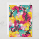 Art Party Birthday Invitation Kaart (Achterkant)