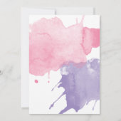 Art Party Birthday Invitation Kaart (Achterkant)