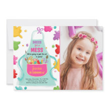 Art Party Birthday Invitation Painting Craft Party