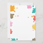 Art Party Birthday Invitation Painting Craft Party Kaart (Achterkant)