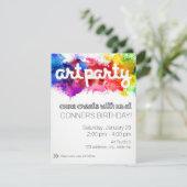 Art Party Birthday Kaart (Staand voorkant)