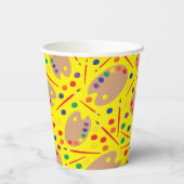 Art Party Birthday Papieren Bekers (Achterkant)