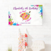Art Party Craft Painting Girly Birthday Party Spandoek (Insitu)