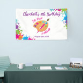 Art Party Craft Painting Girly Birthday Party Spandoek (Beurs)