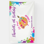 Art Party Craft Painting Girly Birthday Party Spandoek (Verticaal)