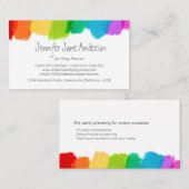 Art party events planning visitekaartjes (Voorkant / Achterkant)