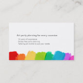 Art party events planning visitekaartjes (Achterkant)