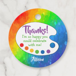 Art Party Favors | Labels voor de schilderpartij