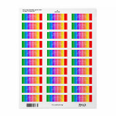 Art Party gekleurde potloden label (Full Sheet)