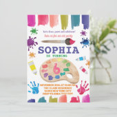 Art Party jurk voor een puinhoop schilderij verjaa Kaart (Staand voorkant)