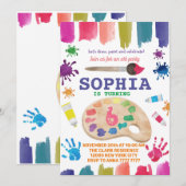 Art Party jurk voor een puinhoop schilderij verjaa Kaart (Voorkant / Achterkant)