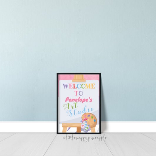 Art Party of Birthday Welcome Party Poster