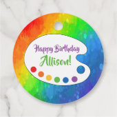 Art Party | Paint Party Bedankjes Labels (Achterkant)