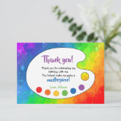 Art Party | Paint Party - Hartelijk dank Bedankkaart (Staand voorkant)