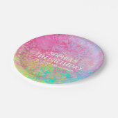 Art Party Paint Splatter Regenboog Kinder Papieren Bordje (Gekanteld)